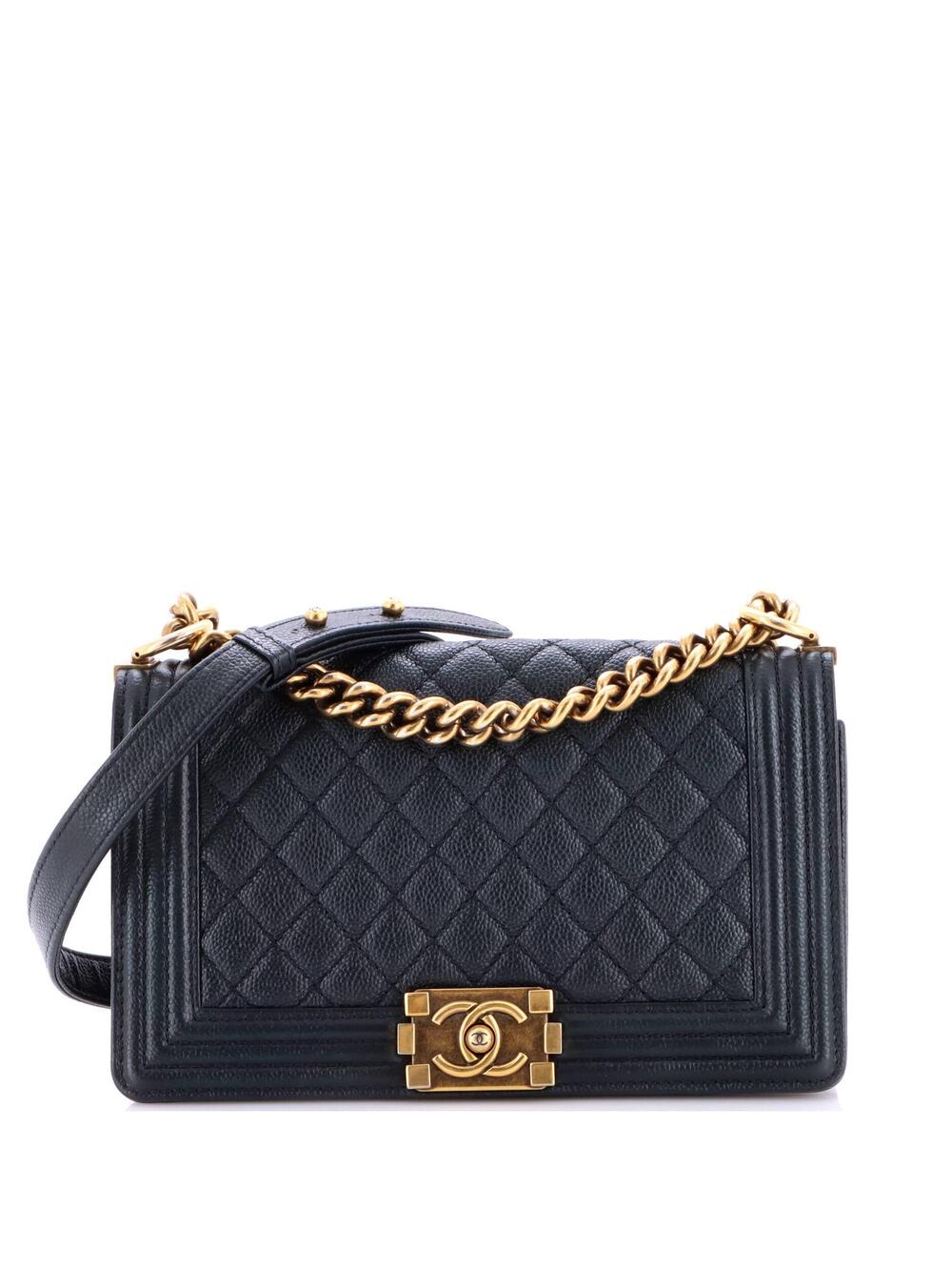 Chanel Boy Flap Bag Quilted Caviar Old #377792C46B